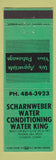 Matchbook Cover - Scharnweber Water Conditioning Toledo IA