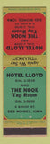 Matchbook Cover - Hotel Lloyd Nook Tap Room Des Moines IA
