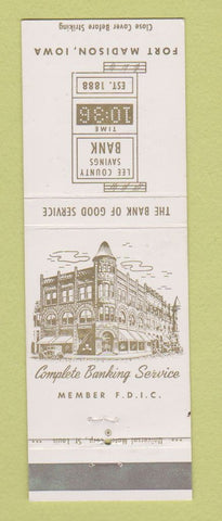 Matchbook Cover - Lee County Savings Bank Fort Madison IA