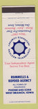 Matchbook Cover - Rummells & Kofoed Insurance West Branch IA
