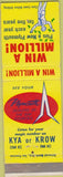 Matchbook Cover - Plymouth KYA KROW Radio San Francisco