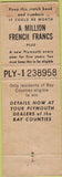 Matchbook Cover - Plymouth KYA KROW Radio San Francisco