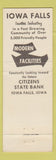 Matchbook Cover - Citizens State Bank Iowa Falls IA