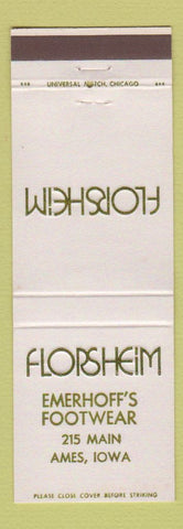 Matchbook Cover - Florsheim Shoes Emerhoff's Ames IA