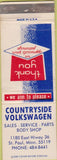 Matchbook Cover - Countryside Volkwagen St Paul MN