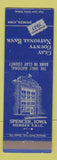 Matchbook Cover - Clay County National Bank Spencer IA