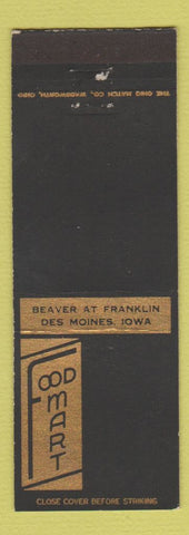 Matchbook Cover - Food Mart Des Moines IA