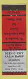 Matchbook Cover - Scenic City Kabin Kamp Iowa Falls IA