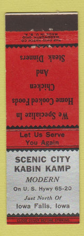 Matchbook Cover - Scenic City Kabin Kamp Iowa Falls IA