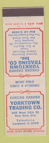 Matchbook Cover - Yorktown Trading Company New York City