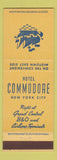 Matchbook Cover - Hotel Commodore New York City