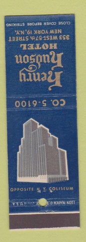 Matchbook Cover - Henry Hudson Hotel New York City