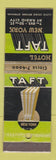 Matchbook Cover - Hotel Taft New York City