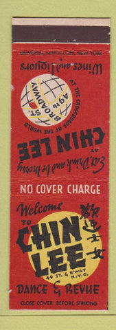 Matchbook Cover - Chin Lee Chinese Restaurant New York City