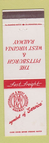 Matchbook Cover - Pittsburgh & West Virginia Railroad