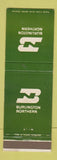Matchbook Cover - Burlington Northern Railroad