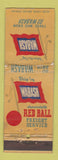 Matchbook Cover - Wabash Railroad Red Ball Freight Service WORN