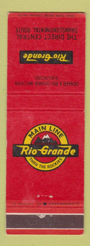 Matchbook Cover - Rio Grande Railroad
