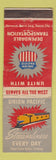 Matchbook Cover - Union Pacific Railroad Streamliners WORN