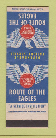 Matchbook Cover - Missouri Pacific Railroad Route of Eagles