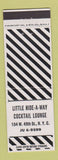 Matchbook Cover - Little Hide a Way Cocktail Lounge New York City