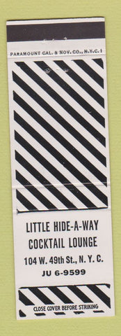 Matchbook Cover - Little Hide a Way Cocktail Lounge New York City