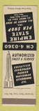 Matchbook Cover - Empire State Pen Shop New York City