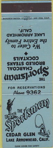 Matchbook Cover - The Sportsman Lake Arrowhead CA