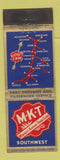 Matchbook Cover - MKT Railroad Missouri Kansas Texas WEAR