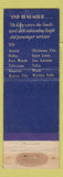 Matchbook Cover - MKT Railroad Missouri Kansas Texas WEAR