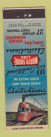 Matchbook Cover - North Shore Line Railroad Electroliners