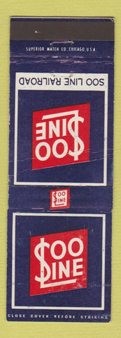 Matchbook Cover - Soo Line Railroad Minneapolis St Paul Sault Ste Marie WEAR