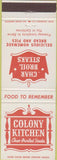 Matchbook Cover - Colony Kitchen California Chain CA