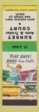 Matchbook Cover - Sunset Auto Trailer Court San Diego CA