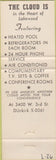 Matchbook Cover - Cloud Motel Lakewood CA