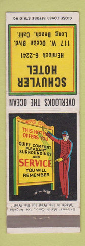 Matchbook Cover - Schuyler Hotel Long Beach CA