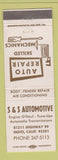 Matchbook Cover - S&S Automotive Indio CA