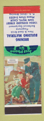 Matchbook Cover - Brening Building Material Van Nuys CA