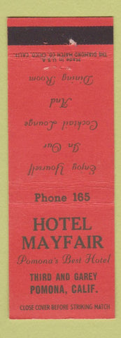 Matchbook Cover - Hotel Mayfair Pomona CA