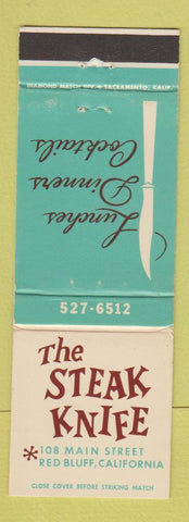 Matchbook Cover - The Steak Knife Red Bluff CA