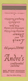 Matchbook Cover - Andre's Restaurant Beverly Hills CA