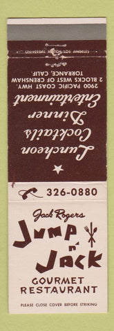 Matchbook Cover - Jump n Jack Restaurant Torrance CA