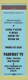 Matchbook Cover - Parkway TV Travis Air Force Base CA