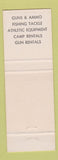 Matchbook Cover - Coller's Sportsmen's Exchange Culver City CA
