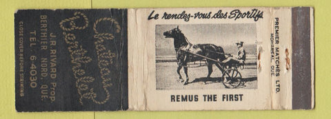 Matchbook Cover - Chateau Berthier Nord QC WORN