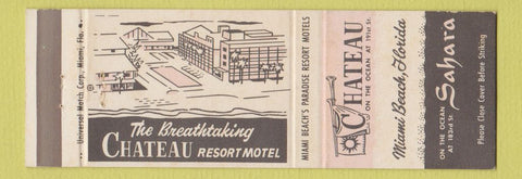 Matchbook Cover - Chateau Resort Motel Miami Beach FL