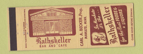 Matchbook Cover - Rathskeller Bar Cafe Mankato MN