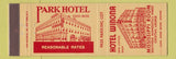 Matchbook Cover - Park Hotel Hotel Winona MN