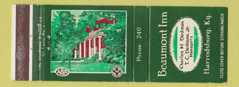 Matchbook Cover - Beaumont Inn Harrodsburg KY