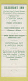 Matchbook Cover - Beaumont Inn Harrodsburg KY